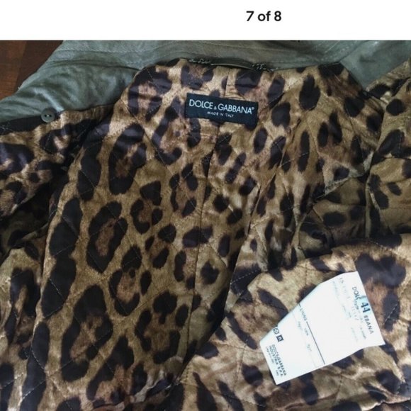 EUC DOLCE & GABBANA Brown Leather Military Coat 10 - Picture 7 of 7